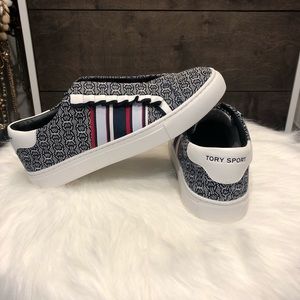 Tory Burch Sport- Ruffle slip on sneakers.